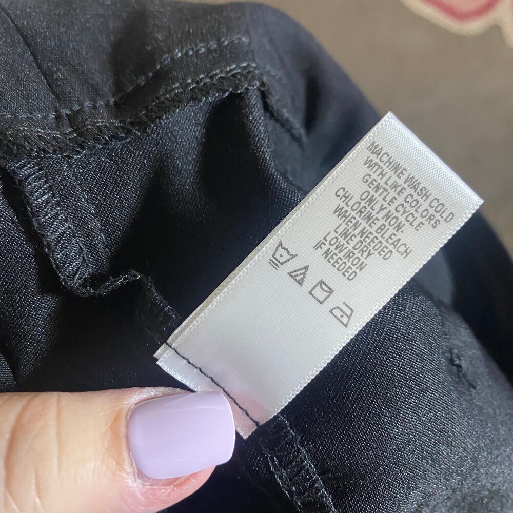 Counterparts NWT Button Sailor Capris Petite Black Crop Pant Slim Leg Sz 12P - Picture 8 of 10